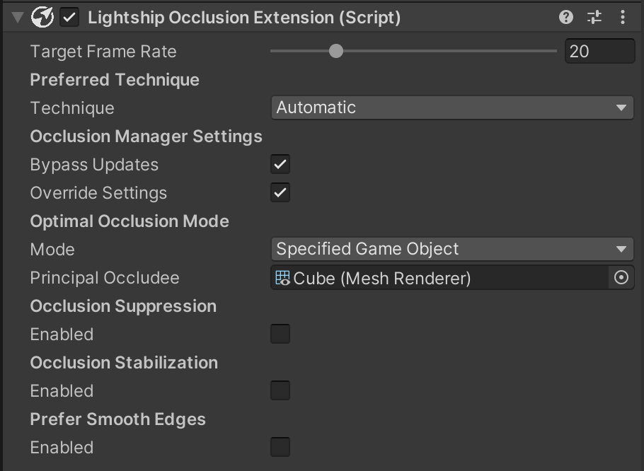 NSDK Occlusion Extension