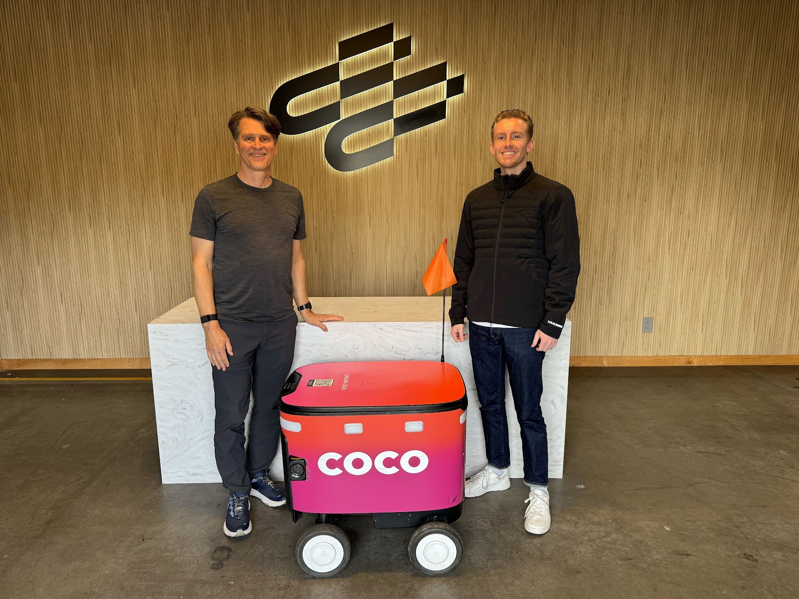 John Hanke (CEO of Niantic Spatial) and Zach Rash (CEO of Coco Robotics)